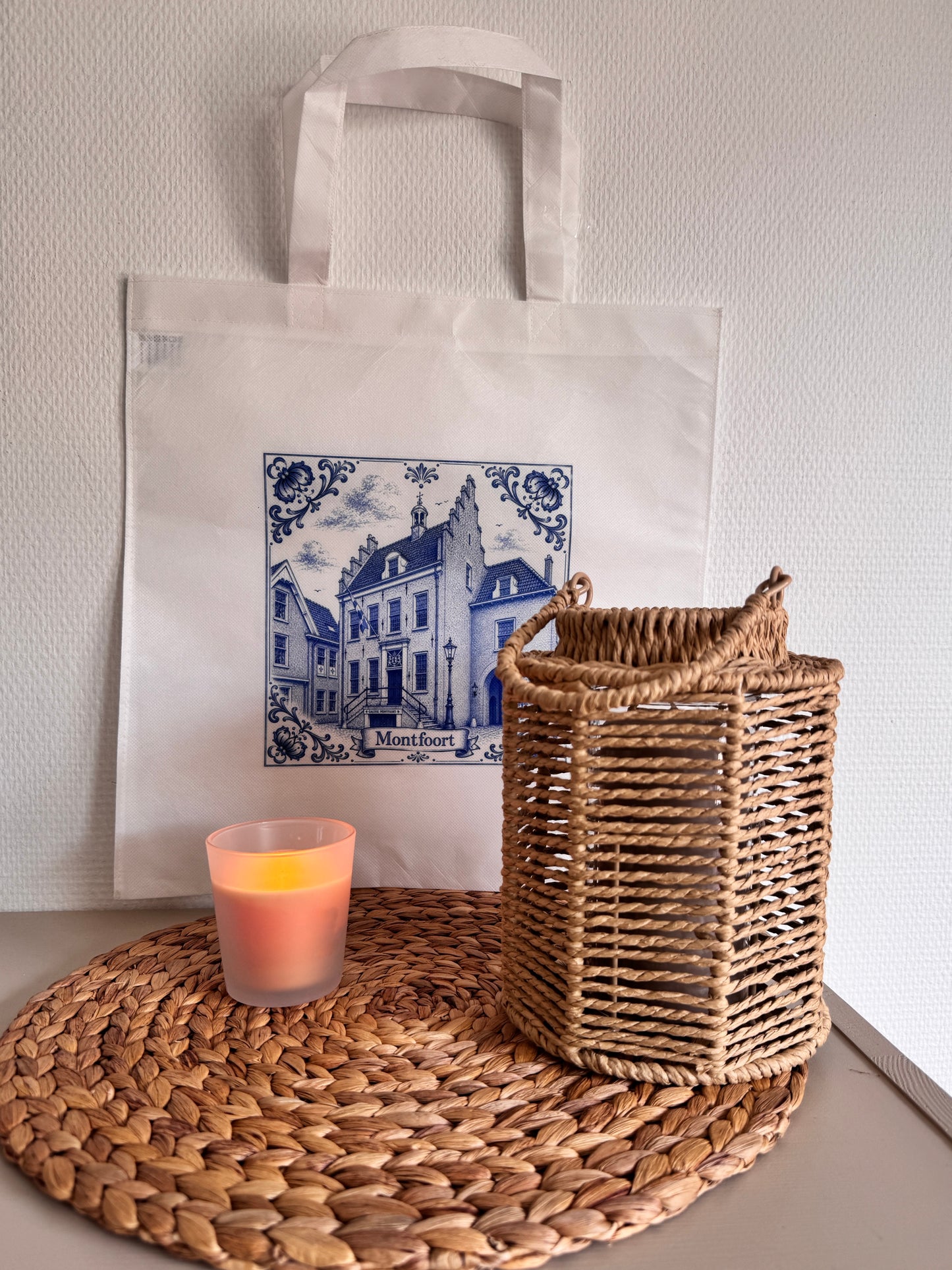 🩵 Delftsblauwe shopper Montfoort – Het Oude Stadhuis