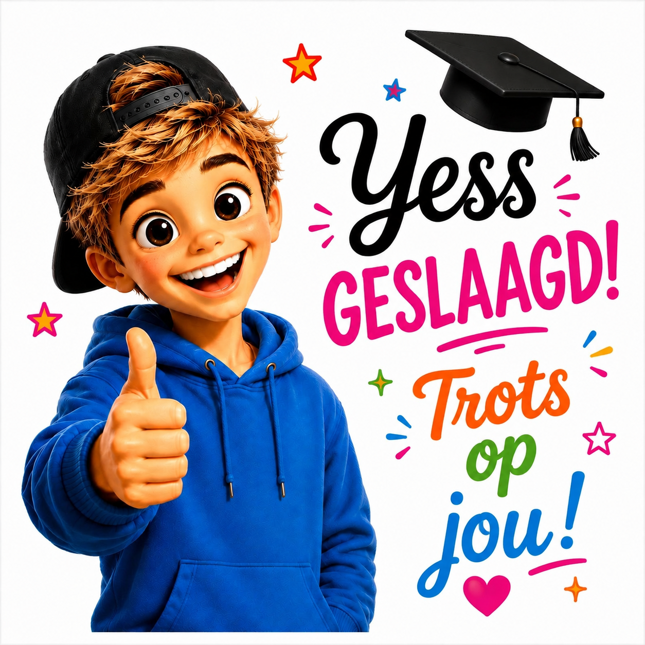 🎓 Yes Geslaagd! Trots op jou