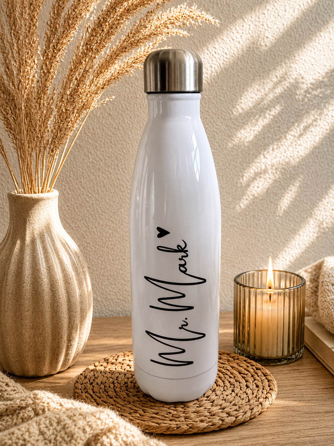 🍎💙 Juf & Meester drinkfles met naam – een persoonlijk bedankje uit het hart 💙🍎