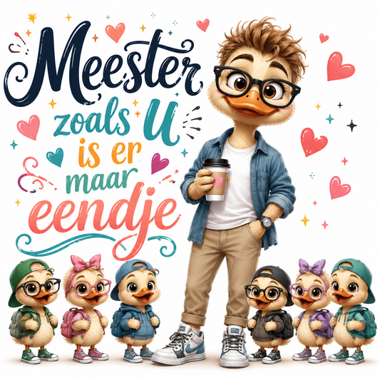 Meester zoals u is er maar eendje