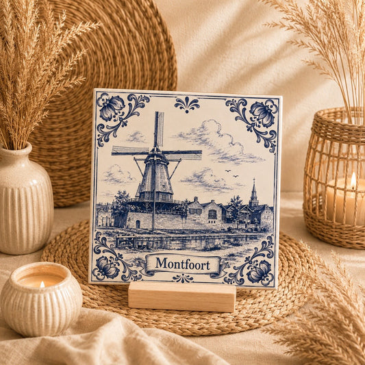 🏡🌿 Tegeltje Molen Montfoort – Delfts blauw 💙